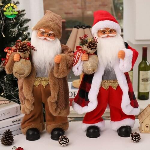 New Christmas Ornaments Santa Claus Will Shine Chrismas Doll Sing and Dance Gift 50 Cm Navidad Home Decoration Party Supplies