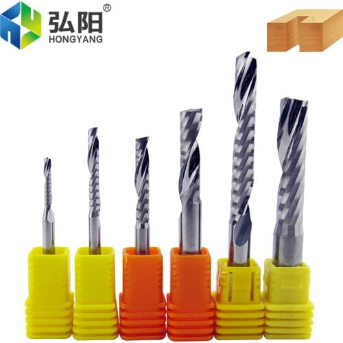 CNC Single-Edged Milling Cutter, One-Edged Spiral Drill, Cemented Carbide Wood Carving Knife, MDF Acrylic, PVC Cutter