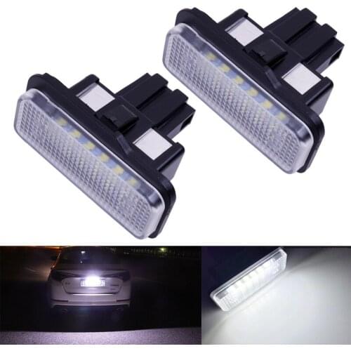 2PCS 12V Canbus License Plate Lights For Mercedes W203 5D W211 W219 R171 Super White Car Exterior Accessories
