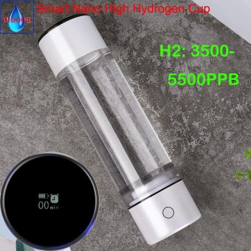 Portable Nano High Hydrogen Generator Smart Voice MRETOH Molecular Resonance Alkaline Water Bottle Ionizer Pure H2 Ventilator