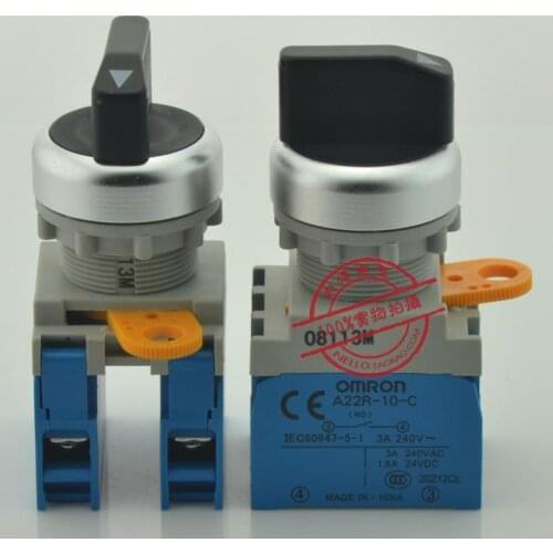 [ SANY ]O 22mm metal ring selector switch A22RS-3M-20 3 file locking 2NO--10PCS/LOT