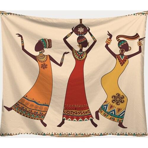 Nordic Africa Girl Tapestry Personality Colorful Hanging Wall Tapestries Covering Home Decoration Wall Blanket Tapestry Decora