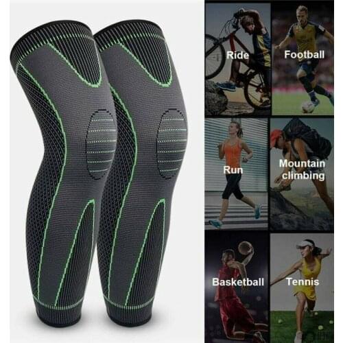 1PC Men Women Sports Kneepad Pressurized Elastic Knee Pads Support Fitness Gear Basketball Volleyball Running Brace Protector