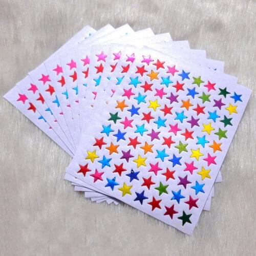 10 Sheets/800pcs Star Shape Stickers Labels for School Children Cute Teacher Reward Sticker Gift Kid Stationery Sticker