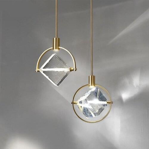 Nordic Crystal Led Pendant Lights Modern Living Room Hanging lamp Crystal Suspension luminaire Designer Art Deco Light Fixtures