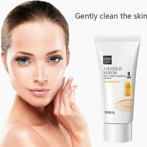 24k Gold Serum Nourishing Cleanser Foam Moisturizing Face Wash Care Anti-Spots Cleanser Rich In Beauty face wash