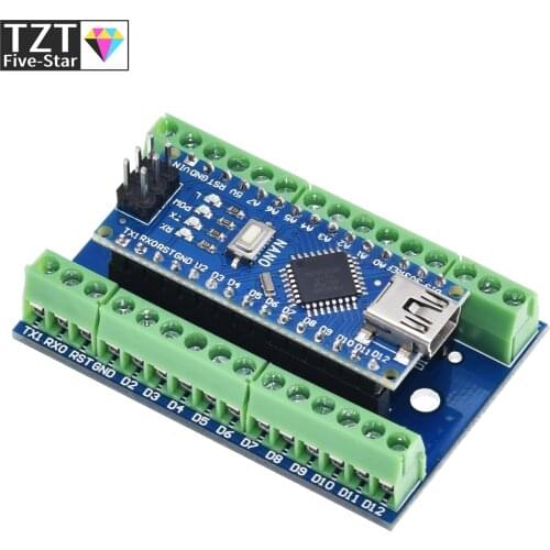 NANO V3.0 Controller Terminal Adapter Expansion Board NANO IO Shield Simple Extension Plate For Arduino AVR ATMEGA328P