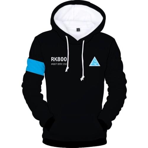 Classic Game Detroit Become Human 3D Hoodies Sweatshirts Men Women KARA Uniform Hat Hoodies Fashion Print Clothes Mens Hoodies