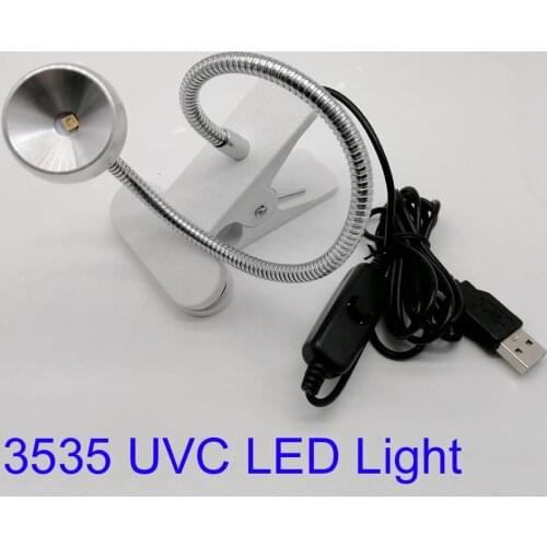 USB Ultraviolet Curing Lamp LED Blacklight Gooseneck Light with Clamp UV Light Fixture Black Light Lamp