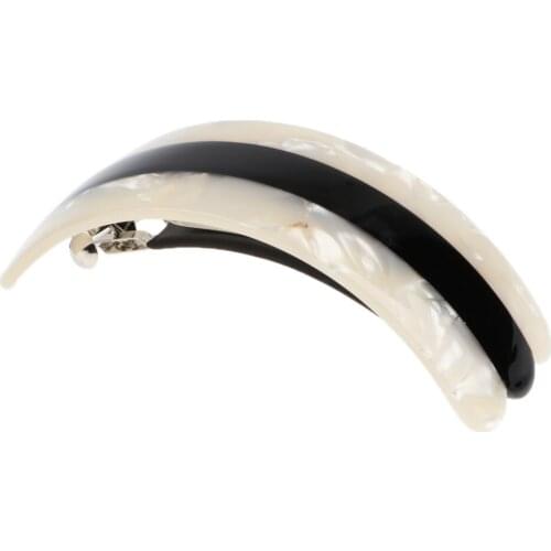 Arch Rectangle Automatic Acetate Spring Hair Barrette Hairpin Clips Jewelry