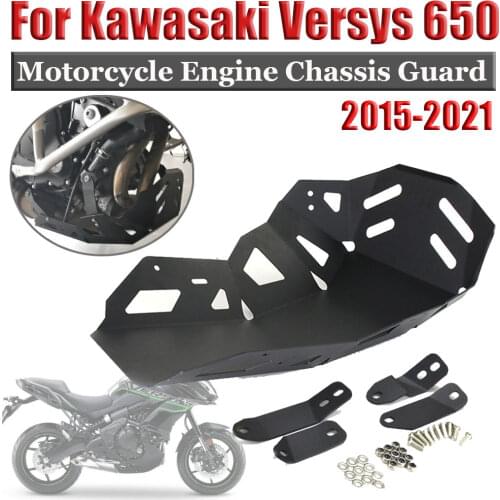 For Kawasaki Versys 650 KLE650 KLE 650 2015-2020 Motorcycle Engine Chassis Protection Cover Guard Skid Plate Belly Pan Protector