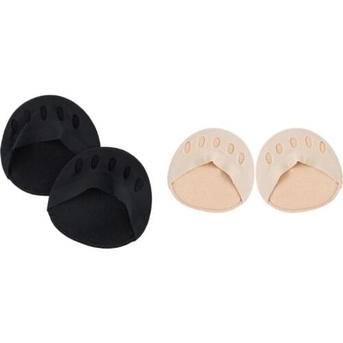 Women Summer Ice Silk Forefoot Pads Invisible High Heels Half Insoles Breathable Anti-Slip 5 Fingers Half-Toe Cushion