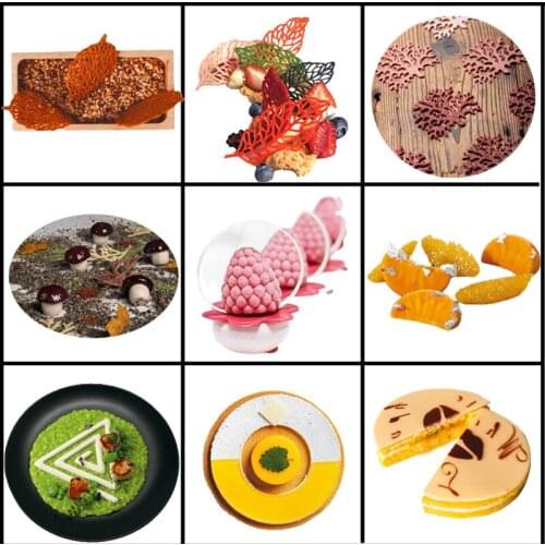 20 Types Dessert Placing Decoration Mould Silicone Cake Molds Fondant Model Lace Mat Pastry Baking Tools Kitchen Bakeware
