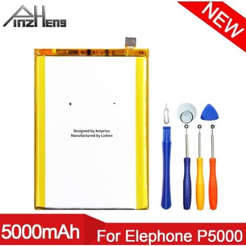 PINZHENG Phone Battery For Elephone P5000 Battery Replacement High Quality 5000mAh Back Up Bateria For Elephone P5000 Batterie