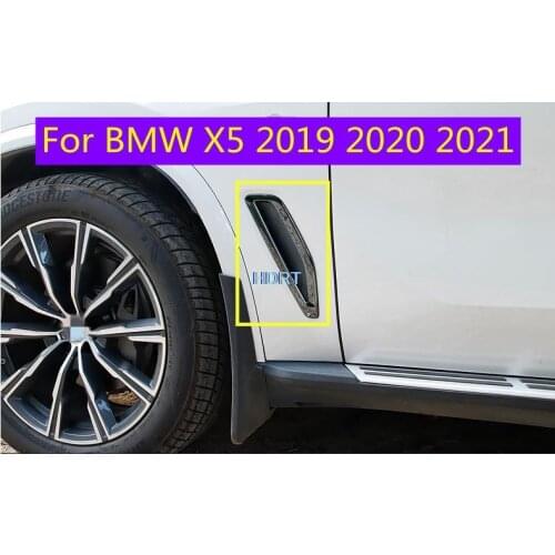 ABS Chrome/Carbon fibre Accessories Body Fender Leaf Air Conditioning Vent Outlet Frame Cover Trim Fit For BMW X5 2019 2020 2021