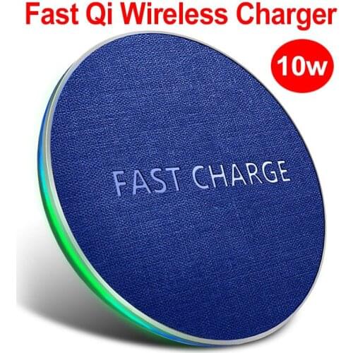 Wireless Charging Pad for iPhone X XR XS MaX 10W Fast Qi Wireless Charger For Samsung S8 Note 8