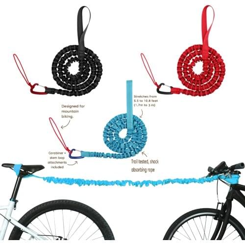Tow Rope MTB Bicycle Tow Bungee Child Cycling Stretch Pull Strap for Long Cycling Adventures Elastic Parent-Child Nylon Tow Rope