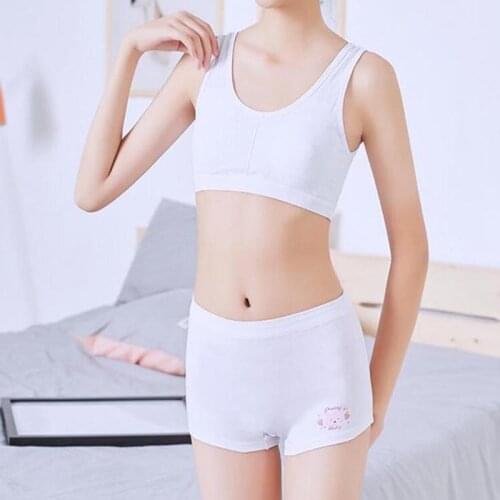 New Teenage Underwear Sporting Bras for Girls Bra Wireless Breathable Comfortable Child Bras Soft Cotton Young Bra