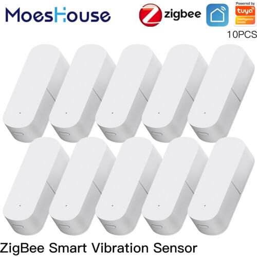MoesHouse Zigbee Smart Vibration Sensor Detection,Tuya Smart Life APP Notification,Real-Time Motion Shock Alarm,History Record