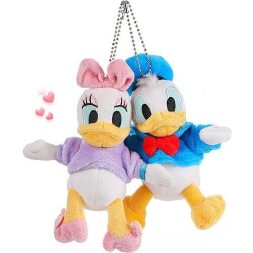 Disney Donald Duck Plush Doll Toys Brooch Cute Daisy Couple Two-Dimensional Stuffed Toy Bag Clothes Keychain Pendant Kids Gift