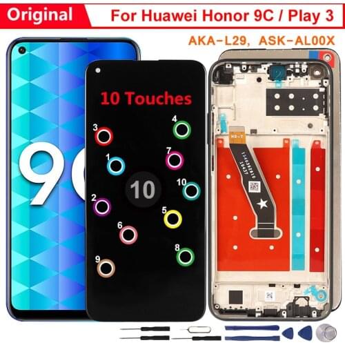 Original Display For Huawei Honor 9C LCD 10 Touches Screen Replacement 6.39inch LCD For Honor 9C 9 C Play 3 AKA-L29 ASK-AL00x