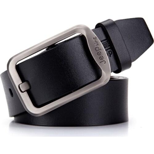 Designer 100% Upper Genuine Leather Alloy Pin Buckle Belt For Men Business Men Belt Fancy Vintage Jean Cintos Belt