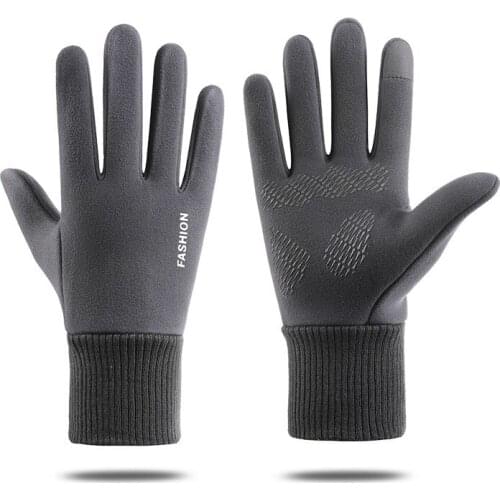 Elastic Windproof Wrist Winter Glvoes Warm Touchscreen Gloves For Men Women Velvet Thickened Cycling Touchscreen Gloves