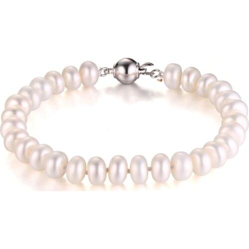 HENGSHENG 2019 pearl jewelry bracelets natural pearl bracelets fine jewlery 8-9mm Black freshwater pearl gift for women