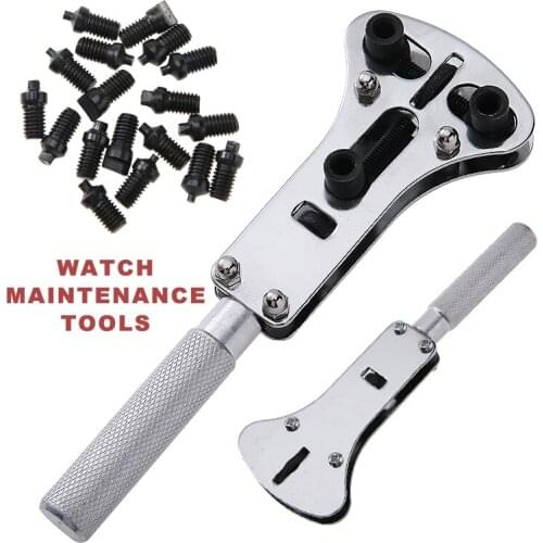 Watch Case Opener Adjustable Screw Back Remover Watch Bottom Cover Opener Tool Waterproof Wrench Watch Repair Tool