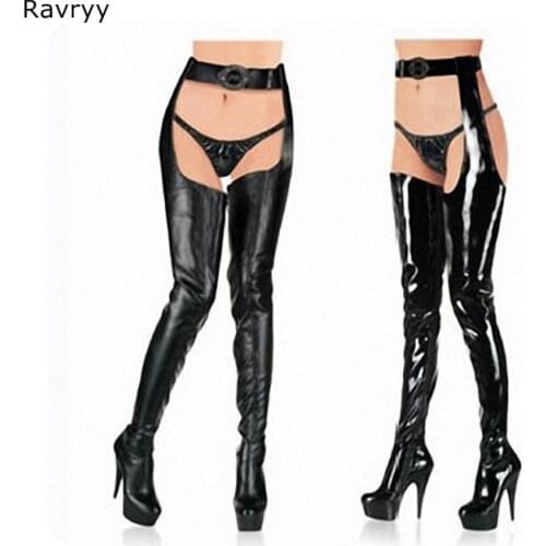 Fashion Black Woman long boots Pole dance Model Show Fun Club Party Female Shoes Platform Thin Heel Women Over-the-knee Boot