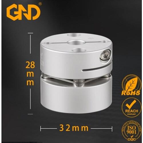 New arrlivel Aluminum single disc diaphragm D32 L28 coupling with setscrew locking for motor connect