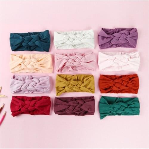 New Nylon Baby Headband Cross Knot Elastic Girl Headbands Hair Band Accessories For Kids Girls Newborn Haarband Turban Hairband