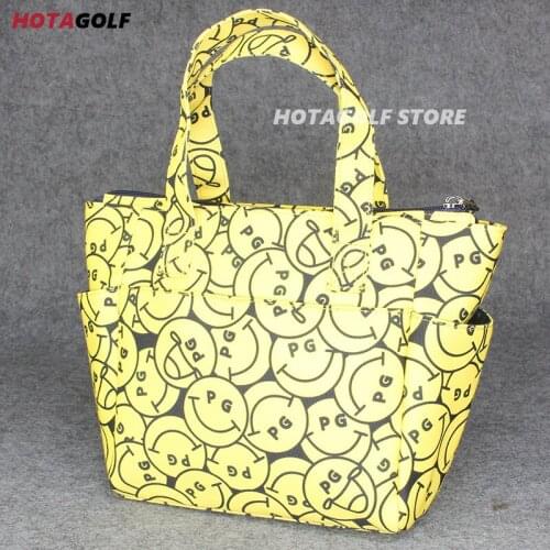 New Canvas smiley print Golf Clothing Bag Outdoor Waterproof Travel Portable Golf Shoes bag 32*12*21cm Master Bunny Bags