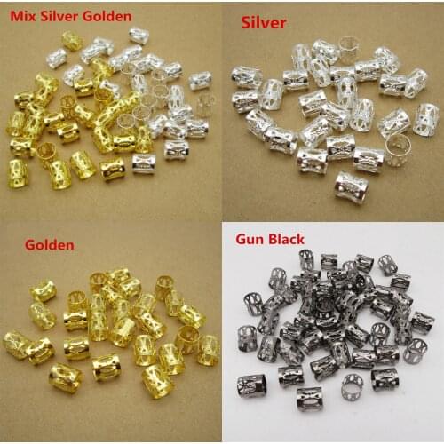 Wholesale 500pcs-2000pcs adjustable micro hair dread Braids dreadlock Beads cuffs clips rings for hair accessories