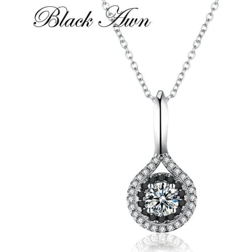 Charms Silver Necklace 925 Sterling Silver Fine Jewelry Trendy Engagement Necklace for Women Necklaces Pendants P163
