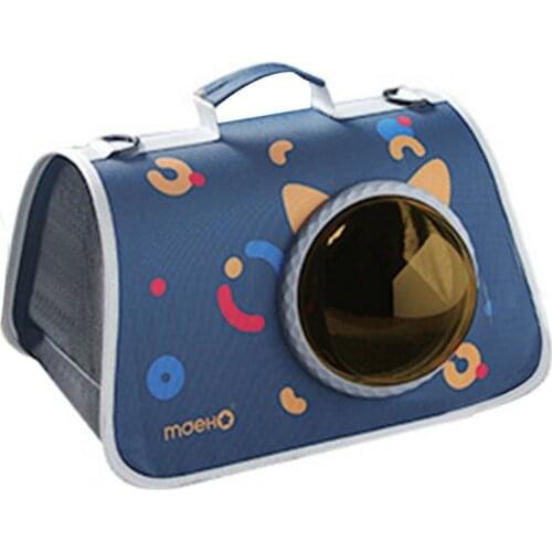 Cat Carrier Three-sided Breathability Pet Storage Oxford Cloth Pet Travel Portable Carrier Shoulder Bag for Outdoor