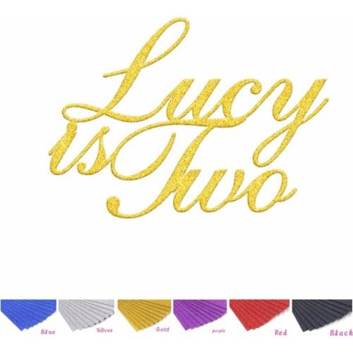 Personalised Name Cake Topper in Glitter Silver Gold Custom Name Age Baby Shower 1st Birthday Decorations Birthday Cake Topper