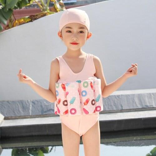 Buoyant Swimwear Baby Quick-drying Buoyancy Swimsuit High Elasticity Pool Float Kid Learning Swimming Clothes Free Swimming Cap