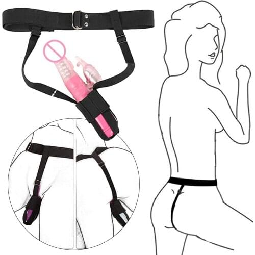SM Belt Vibrator Harness Bondage Adjustable Waist Constrained Forced Strap For Wand Massager Adult Game Erotic Sex Toy For Women
