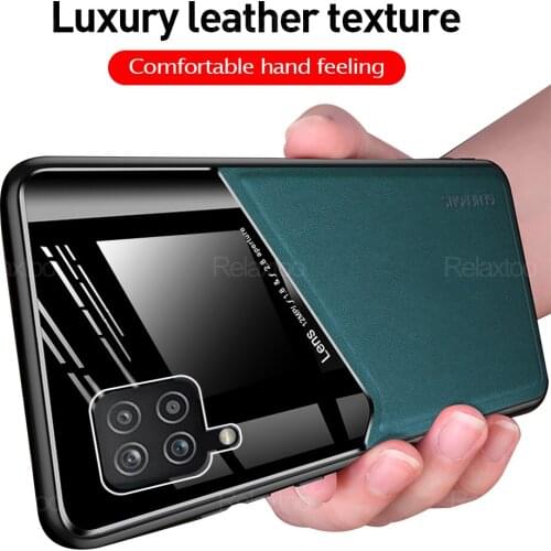 Luxury For Samsung Galaxy A12 Case PU Leather Cover Soft Frame Shockproof Phone Case For Samsung Galaxy A12 a 12 Fundas