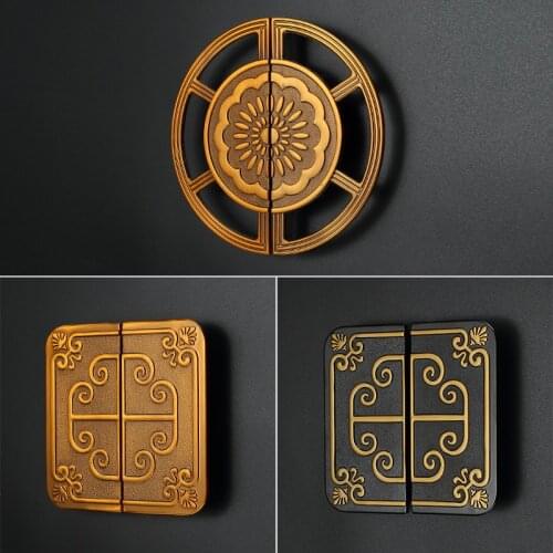 1pc New Chinese style wardrobe door handles Antique copper cabinet door handles on the cabinet door handle drawer hardware