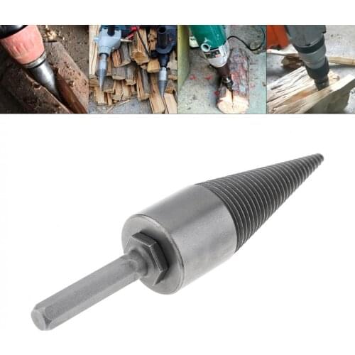 Step Drill Bit 30MM Steel Speedy Screw Cones Drill Bit with Hexagonal Handle for Soft / Hard Firewood Drill Bit