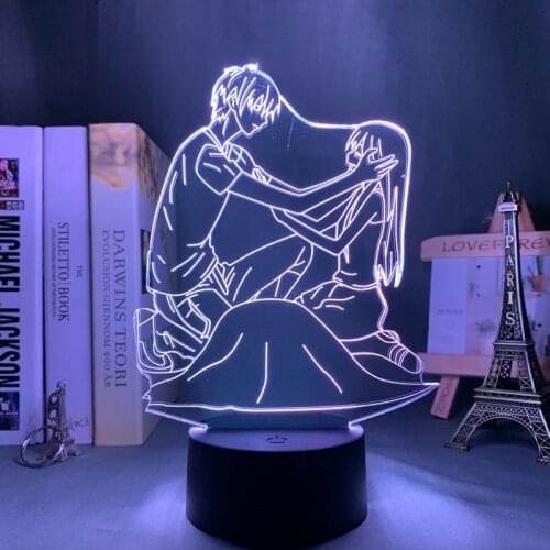 Led Night Light Fruits Basket for Bedroom Decor Gift Colorful Nightlight Anime 3d Lamp Fruits Basket