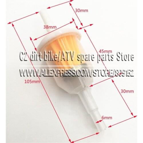 3pcs Universal Fuel Filter Gas Filter For Moped Scooter Quad ATV Pit dirt bikes motorcycle