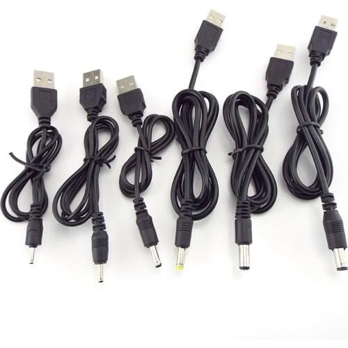 USB to DC 3.5*1.35mm 2.0*0.6mm 2.5*0.7mm 4.0*1.7mm 5.5*2.1mm 5.5*2.5mm Plug Jack DC 5V Power Extension Cable Connector