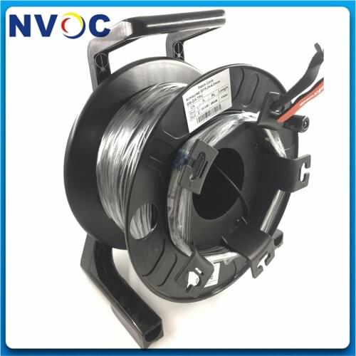 100 150 200 250 300 400M 4Core G657A1 4.0mm LSZH SC ST FC LC ODC Portable Field Deployable Tactical Fiber Optic Cable With Reels