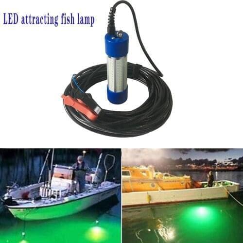 12V150W LED Green Underwater Submersible Night Fishing Light Collecting Fish Finder Lamp Attracts Prawns Squid Krill Lamp
