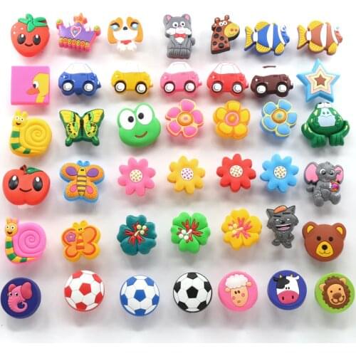 1x Decorative Drawers Pulls / Dresser Knobs / Chest Knobs for Kids and Nursery Rooms Safe Rubber material