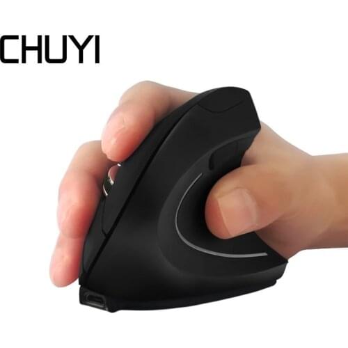 Wireless 2.4G Vertical Mouse Rechargeable Ergonomic Mause 1600 DPI Optical 5D Ceative Healthy Mice Boy Gift For PC Laptop Tablet