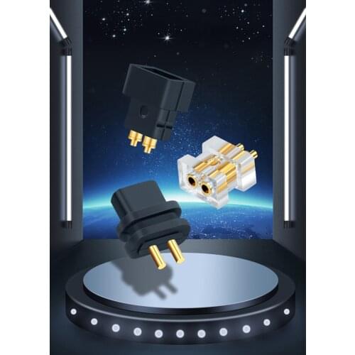 2 pcs 0.75\78 Double Needle Socket UE QDC Custom Diy Earphone Repair Flat/Convex/Notch Female Socket Compatible 0.7-0.8 Male Pin